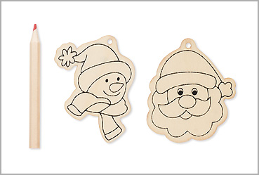 Weihnachtsartikel - Holzanhänger mit Buntstiften Goy Werbemittel-Agentur - Weihnachtsartikel - Holzanhänger mit Buntstiften