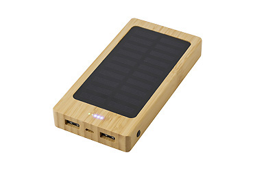 Goy Werbemittel-Agentur - Elektronik - Solar-Powerbank aus Bambus