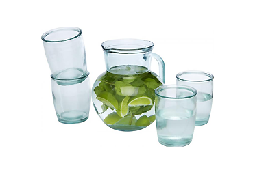 Goy Werbemittel-Agentur - Haushalt - 5-teiliges Set aus recyceltem Glas