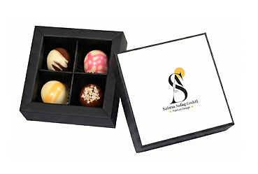 Goy Werbemittel-Agentur - Essen und Trinken - 4 Premium-Pralinen in Kartonage