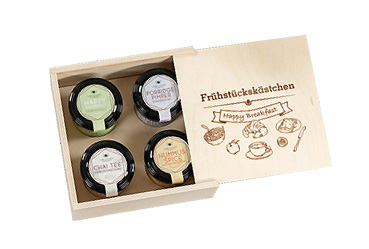Essen und Trinken - „Happy Breakfast“ Gourmetkästchen Goy Werbemittel-Agentur - Essen und Trinken - „Happy Breakfast“ Gourmetkästchen