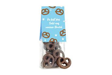 Goy Werbemittel-Agentur - Weihnachtsartikel - Naschbeutel Schokolierte Salzbrezeln