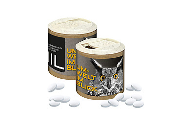 Essen und Trinken - Papier-Werbedose Goy Werbemittel-Agentur - Essen und Trinken - Papier-Werbedose