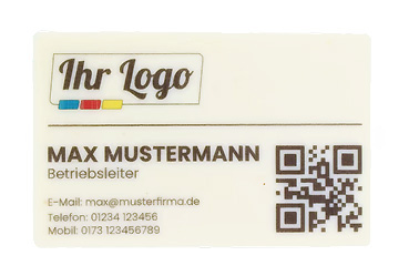 Essen und Trinken - Visitenkarte aus Schokolade Goy Werbemittel-Agentur - Essen und Trinken - Visitenkarte aus Schokolade