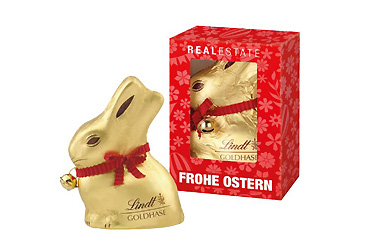 Goy Werbemittel-Agentur - Ostern - Lindt Goldhase in Werbekartonage
