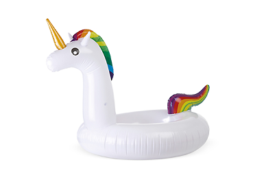 Goy Werbemittel-Agentur - Sport und Spiel - Aufblasbares Einhorn mit Strandtasche