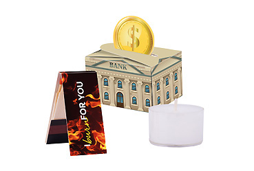 Goy Werbemittel-Agentur - Streuartikel - Geschenkbox Teelicht und Streichholzbriefchen