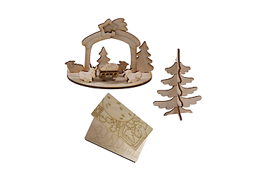 Goy Werbemittel-Agentur - Weihnachtsartikel - 3D Holzpuzzle Karte