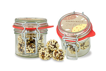 Goy Werbemittel-Agentur - Weihnachtsartikel - Energyballs im Bügelglas