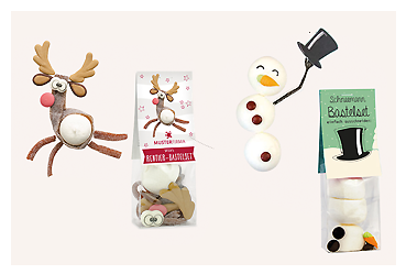 Goy Werbemittel-Agentur - weihnachten - Naschbeutel Rentier oder Schneemann