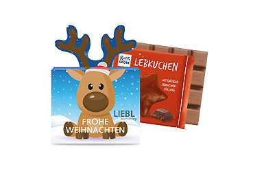 Goy Werbemittel-Agentur - Weihnachtsartikel - Schokotafel Ritter SPORT Rentier
