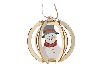 Goy Werbemittel-Agentur - Weihnachtsartikel - Weihnachtsschmuck aus Holz 3er-Set