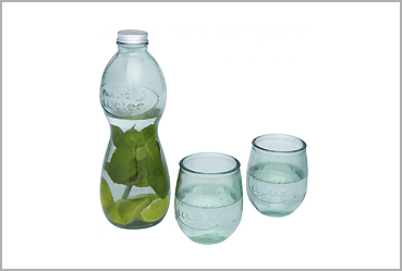 Goy Werbemittel-Agentur - Haushalt - 3-teiliges Set aus recyceltem Glas