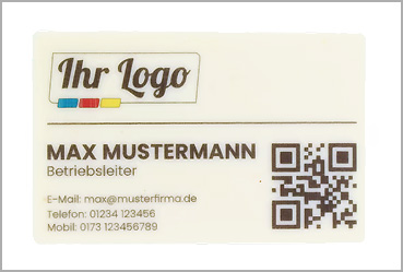 Goy Werbemittel-Agentur - Essen und Trinken - Visitenkarte aus Schokolade