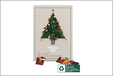 Goy Werbemittel-Agentur - Weihnachtsartikel - Adventskalender mit RETTERGUT Mixschokolade